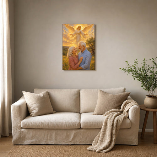 Anniversary Angel: room mockup, living room
