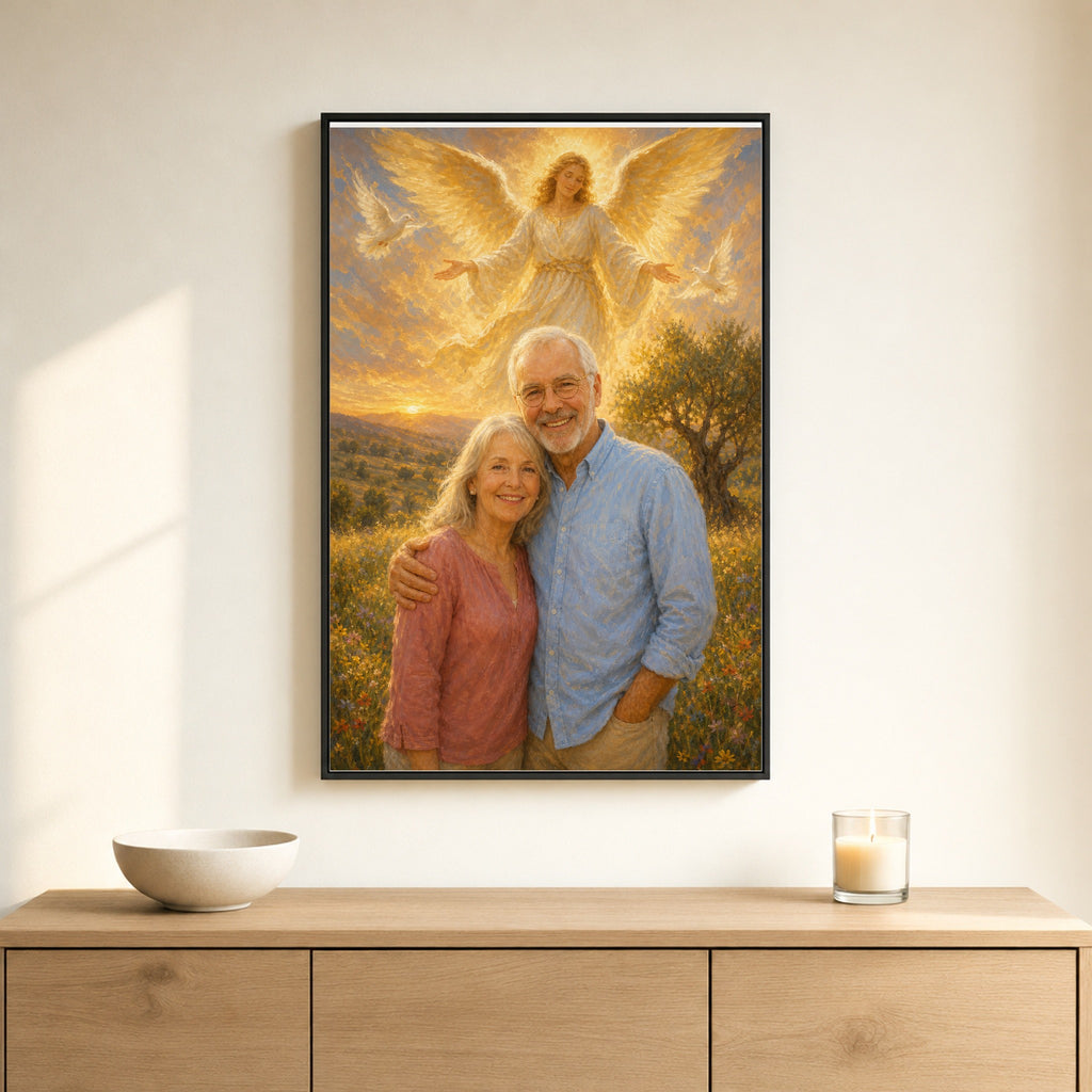 Anniversary Angel: room mockup, sideboard