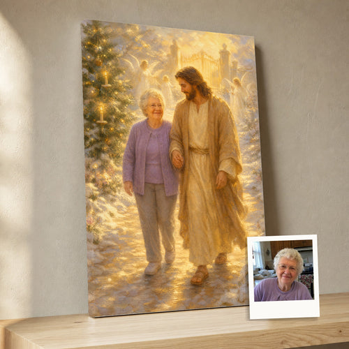 Christmas in Heaven: room mockup, close-up with the original photo