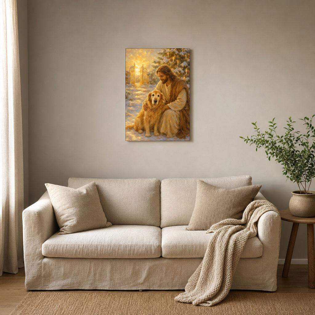 Christmas in Heaven (Pet): room mockup, living room