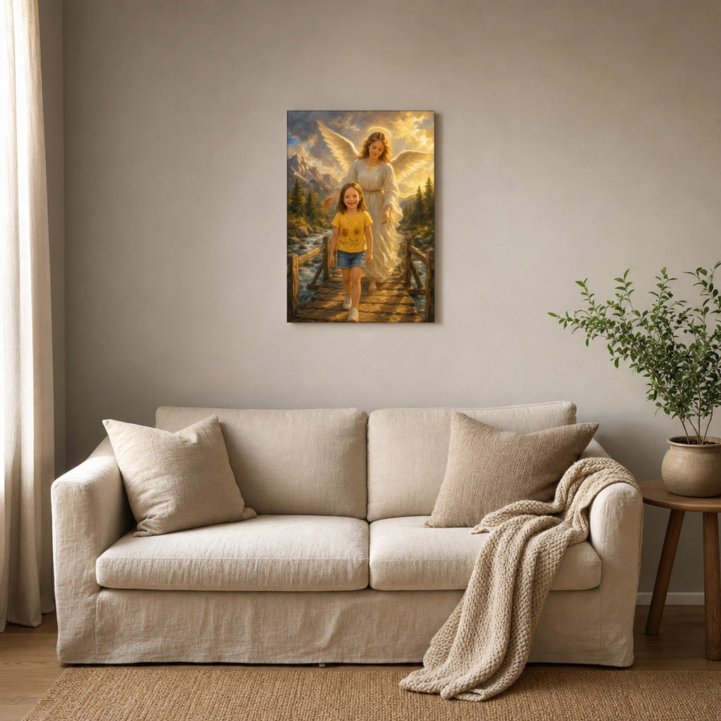 Guardian Angel Bridge: room mockup, living room