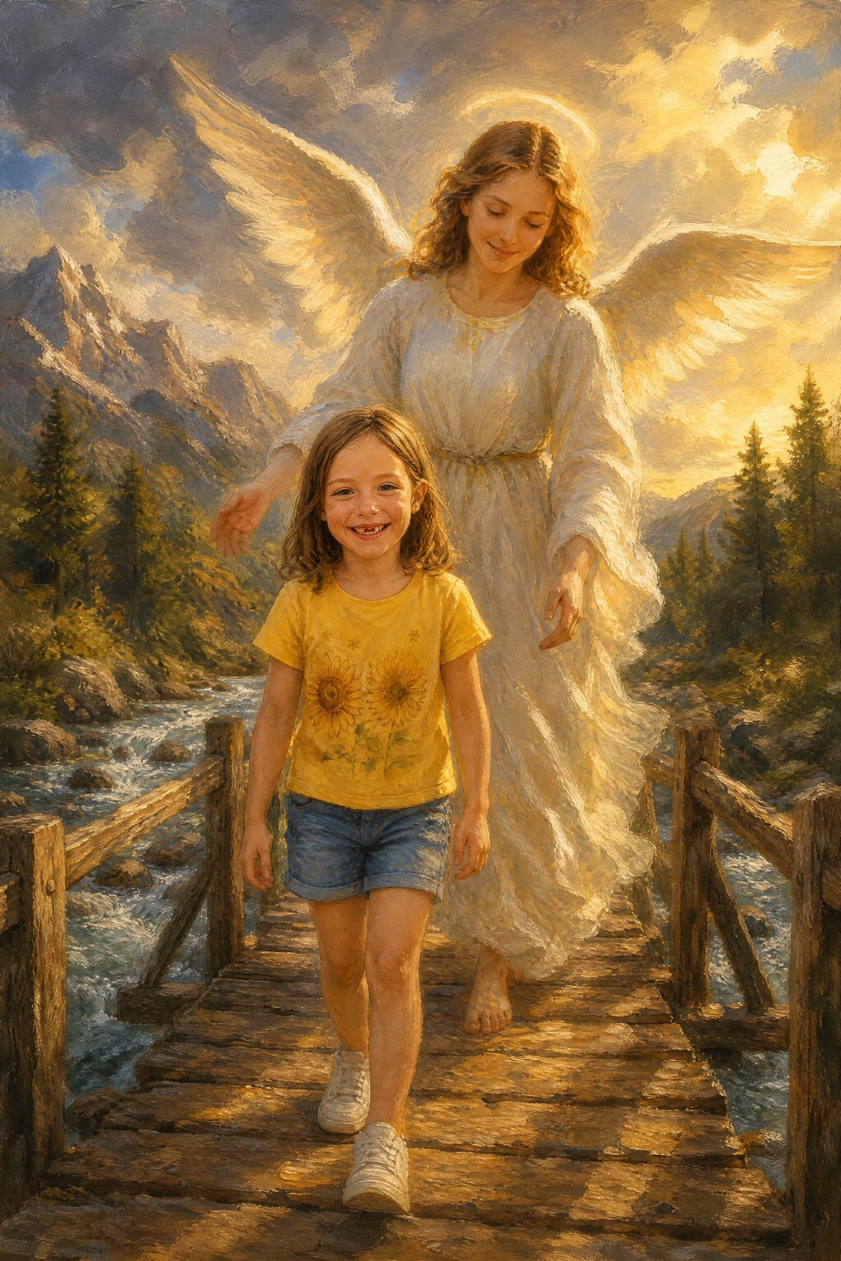Guardian Angel Bridge: sample painting 1
