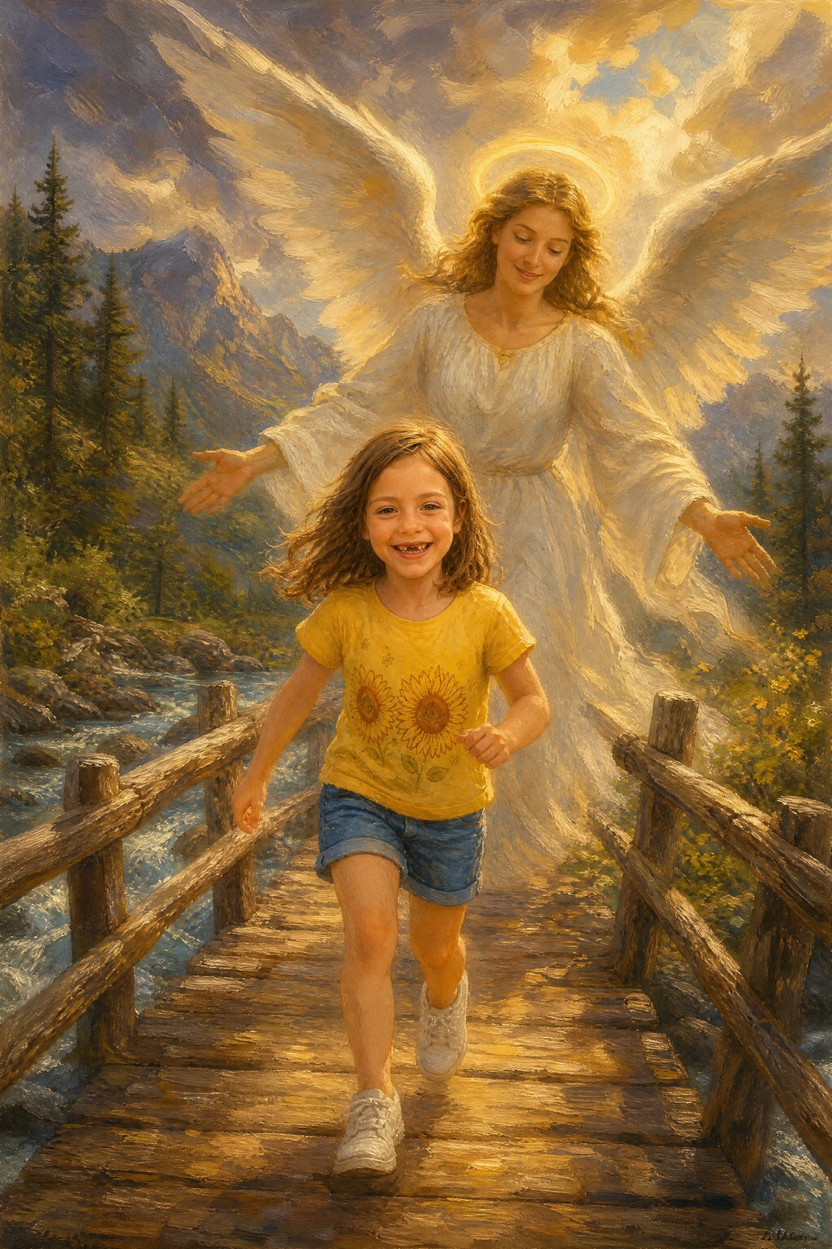 Guardian Angel Bridge: sample painting 3
