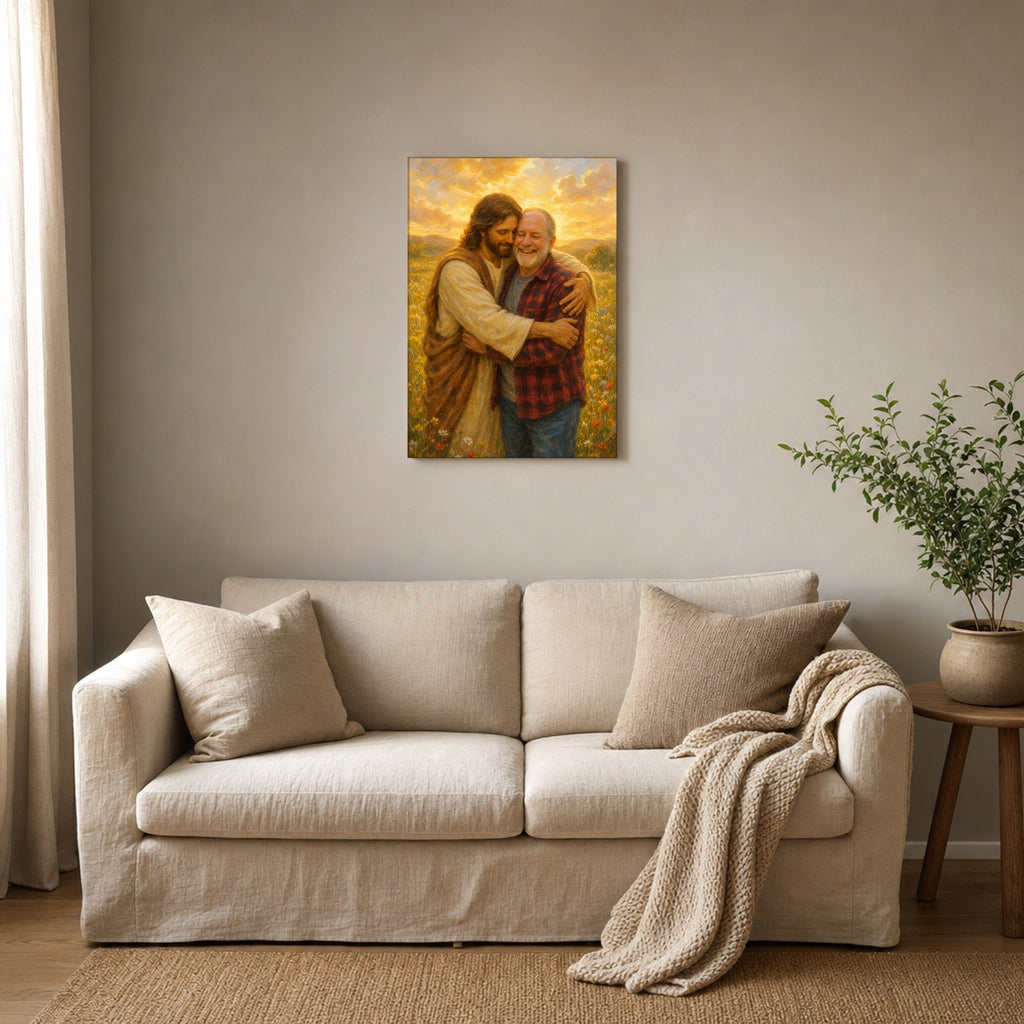 Held by Jesus (Memorial): room mockup, living room