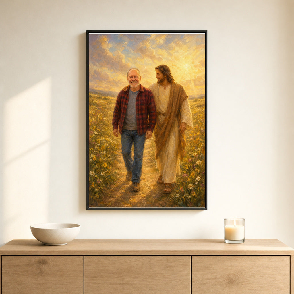 Held by Jesus (Memorial): room mockup, sideboard