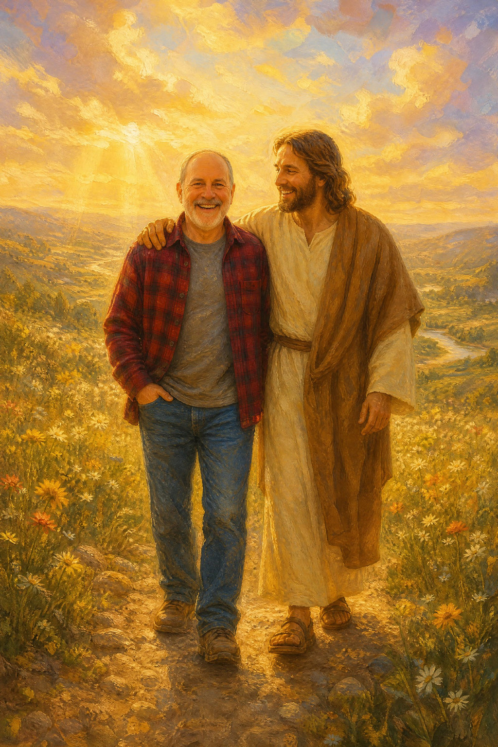 Held by Jesus (Memorial): sample painting 3