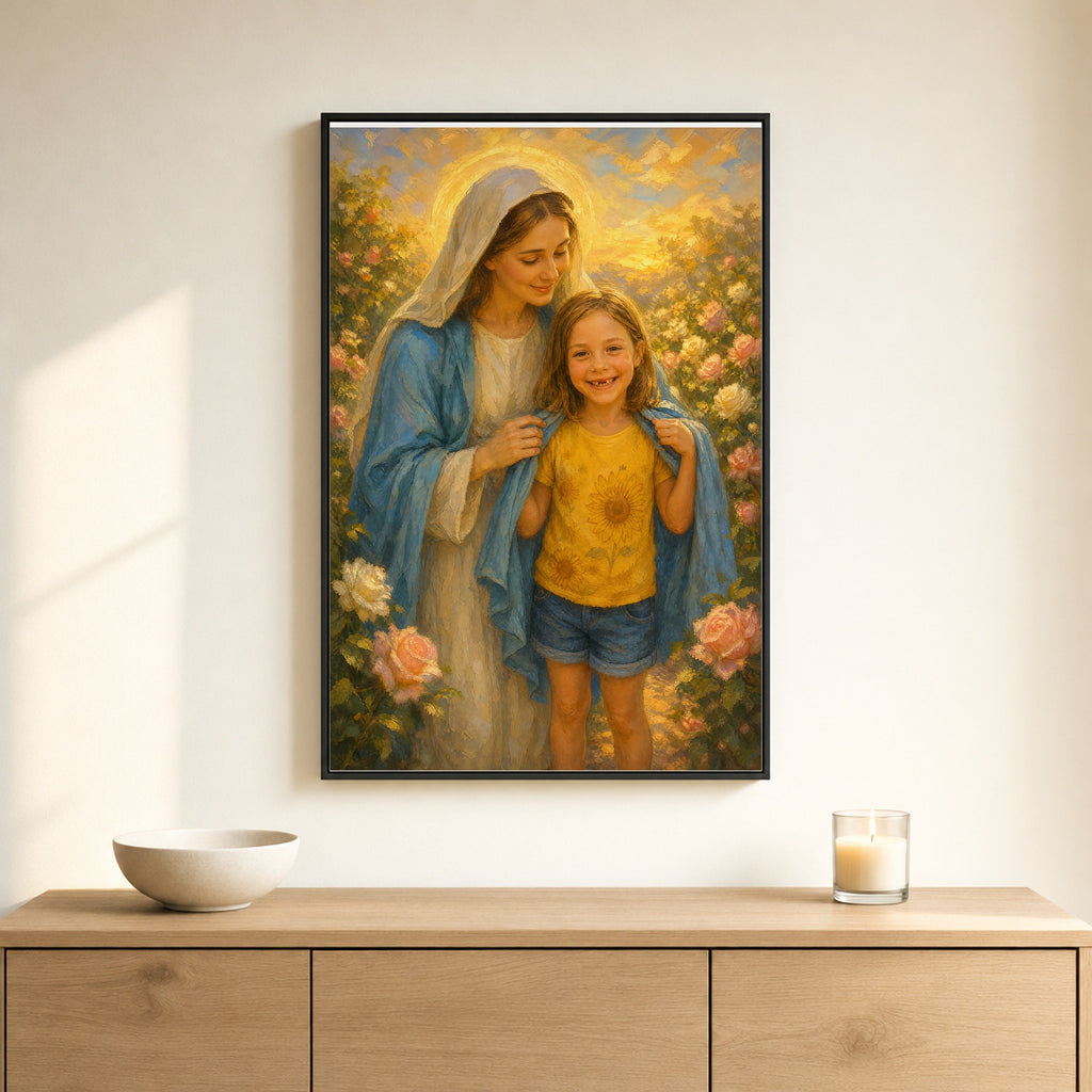 Under Mary's Mantle: room mockup, sideboard