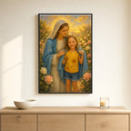 Under Mary's Mantle: room mockup, sideboard
