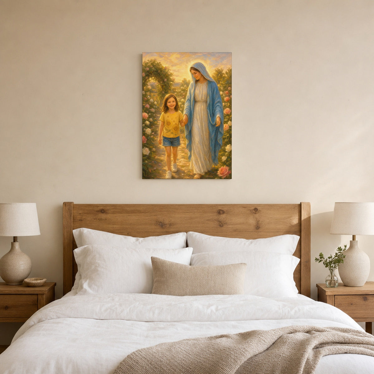 Under Mary's Mantle: room mockup, bedroom