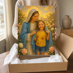Under Mary's Mantle: room mockup, gift