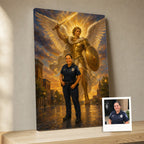 St. Michael Protector: room mockup, close-up with the original photo