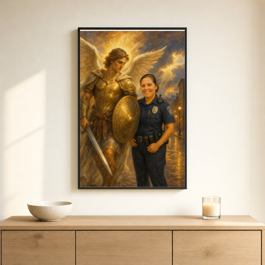 St. Michael Protector: room mockup, sideboard