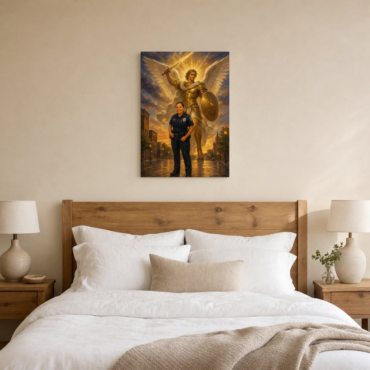 St. Michael Protector: room mockup, bedroom