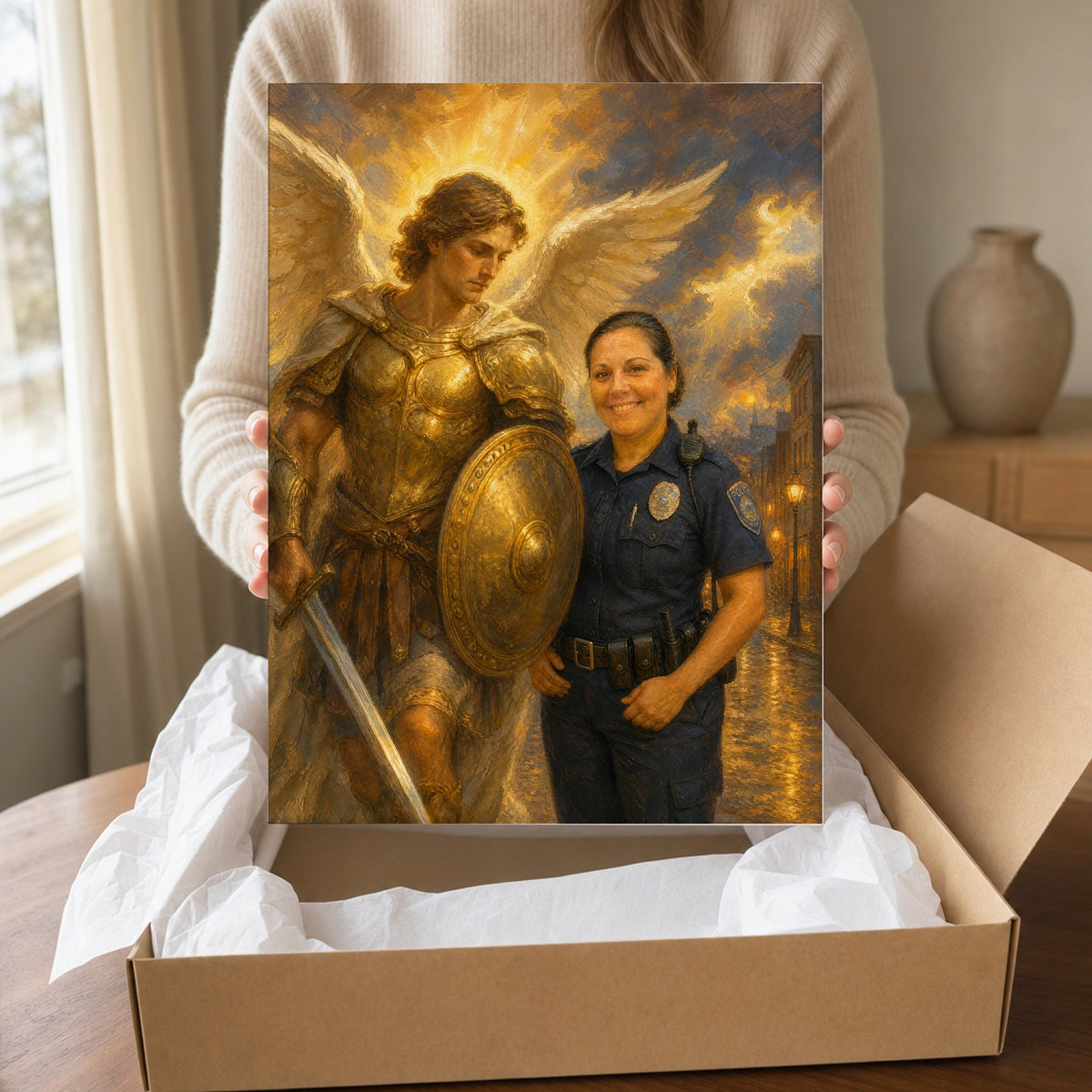 St. Michael Protector: room mockup, gift