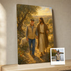 Walk with Jesus: room mockup, close-up with the original photo