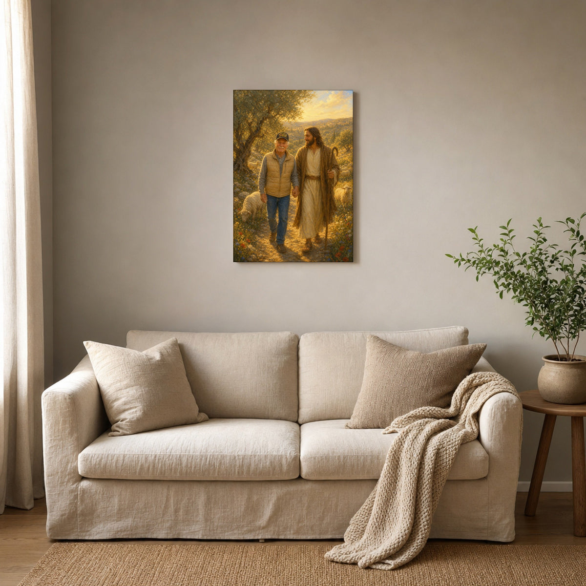 Walk with Jesus: room mockup, living room