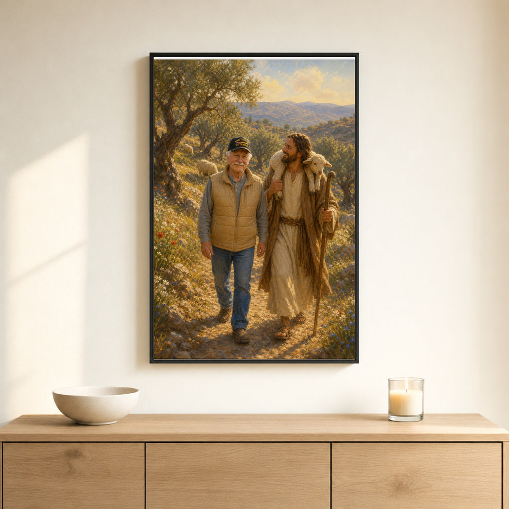 Walk with Jesus: room mockup, sideboard